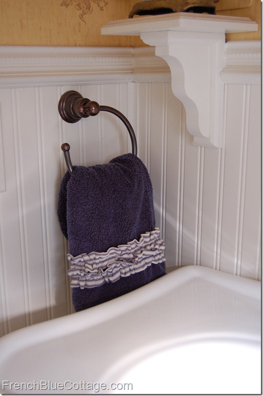 ruffle towel powder room