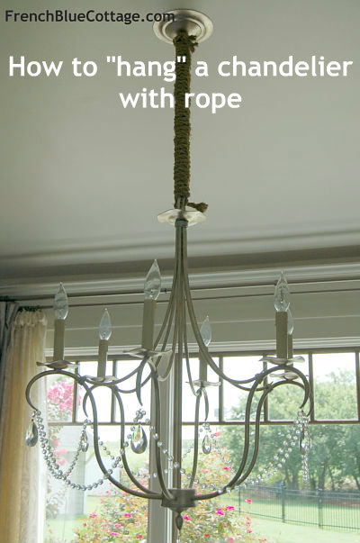 How to “Hang” a Chandelier with Rope