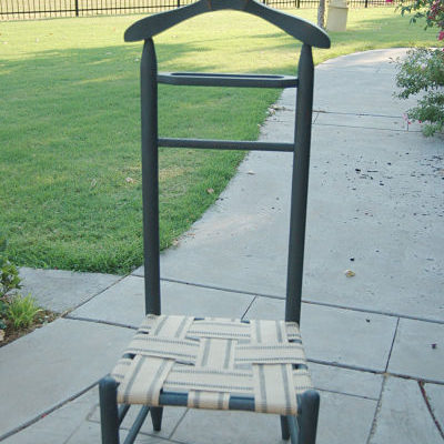 A Navy Blue Valet Stand