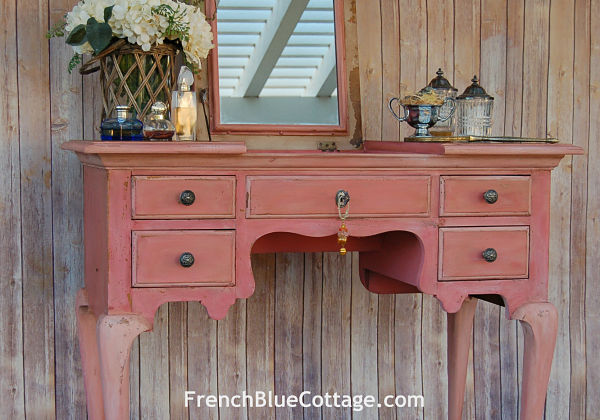 Milk Paint Vanity: before and after