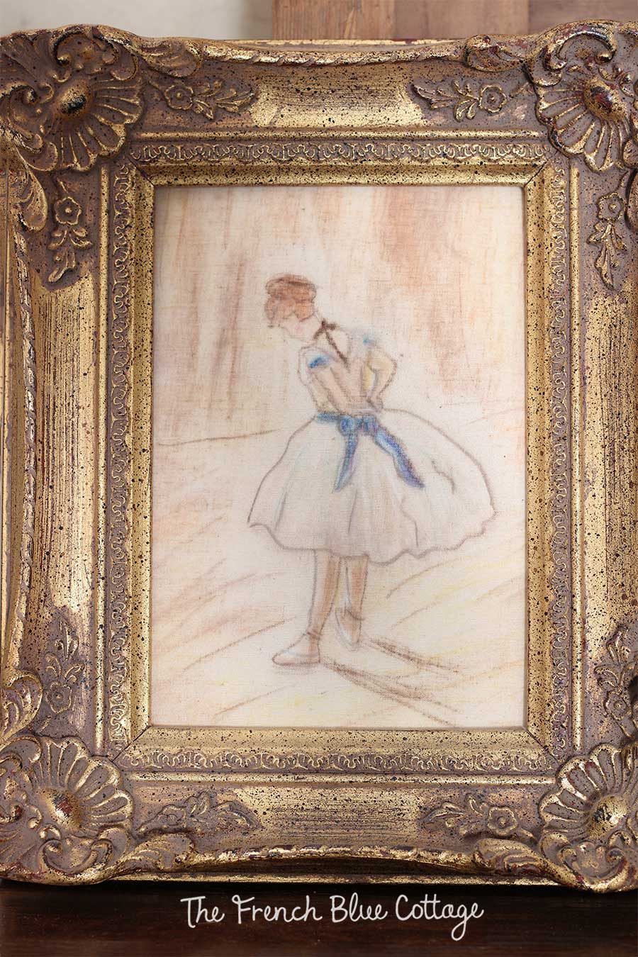 Chalk ballerina artwork.