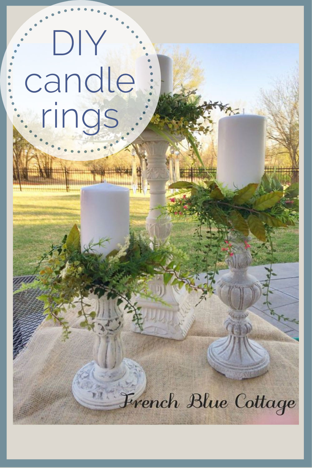 make your own candle rings