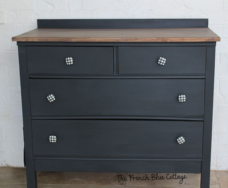 front view of the cute little barn dresser 