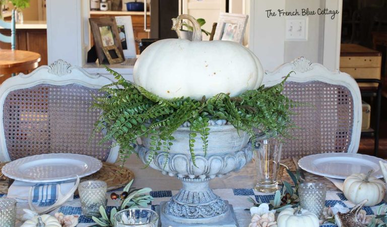 Fall Table in Cool Neutral Colors