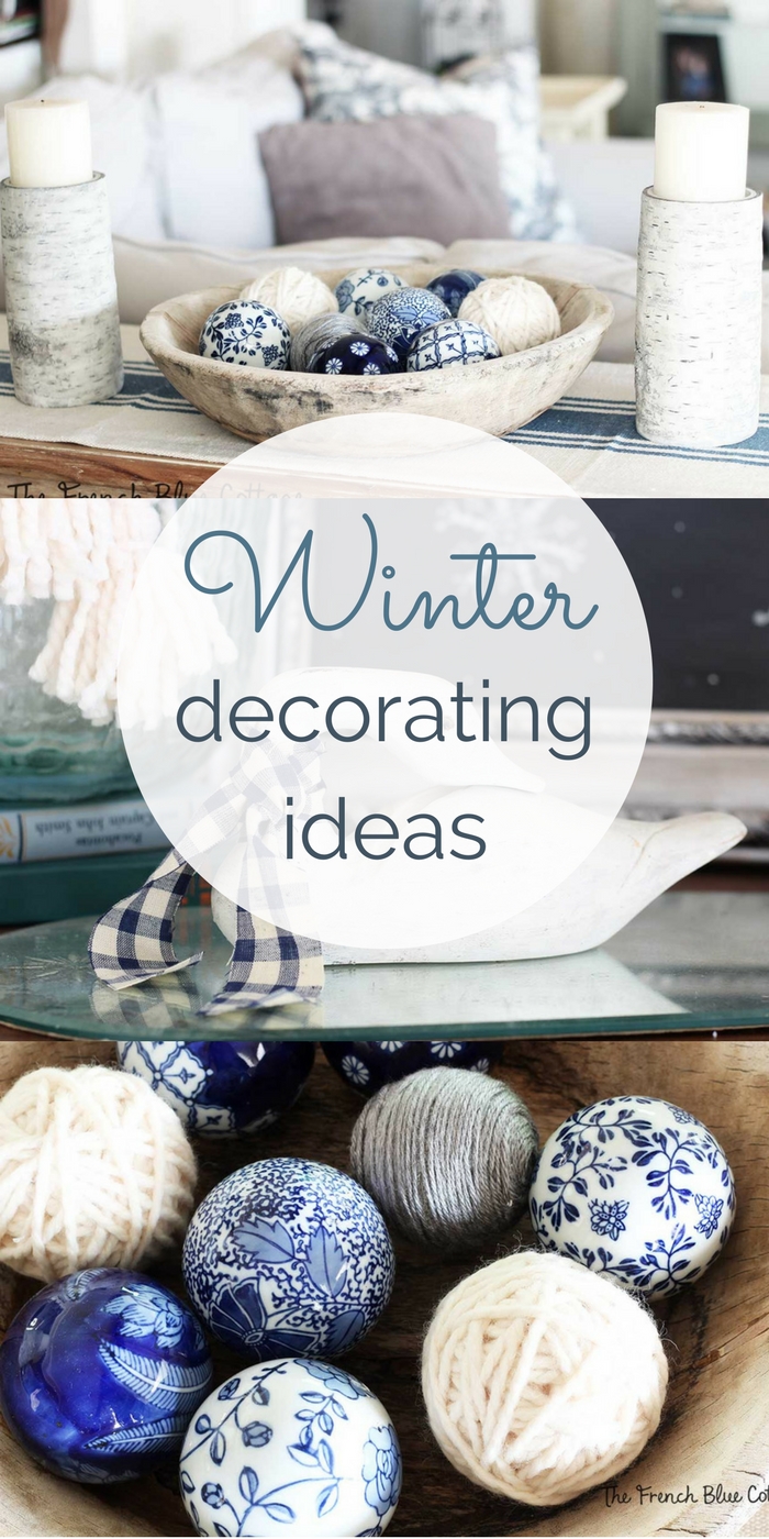 Winter decorating ideas with color and texture.