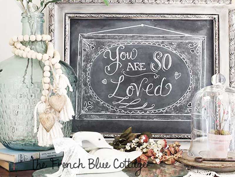 so loved chalkboard vignette