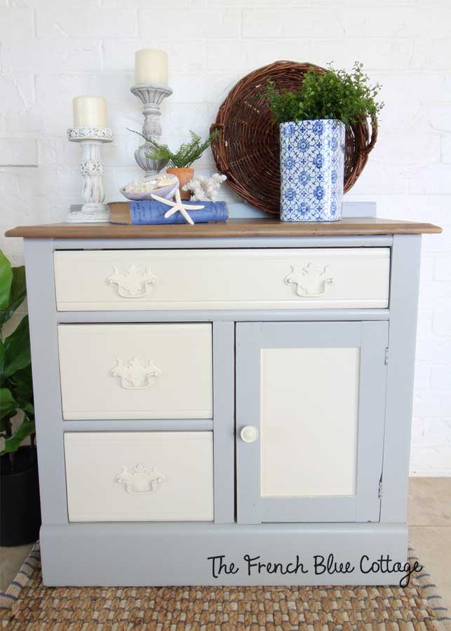 Dixie Belle paint makeover washstand.