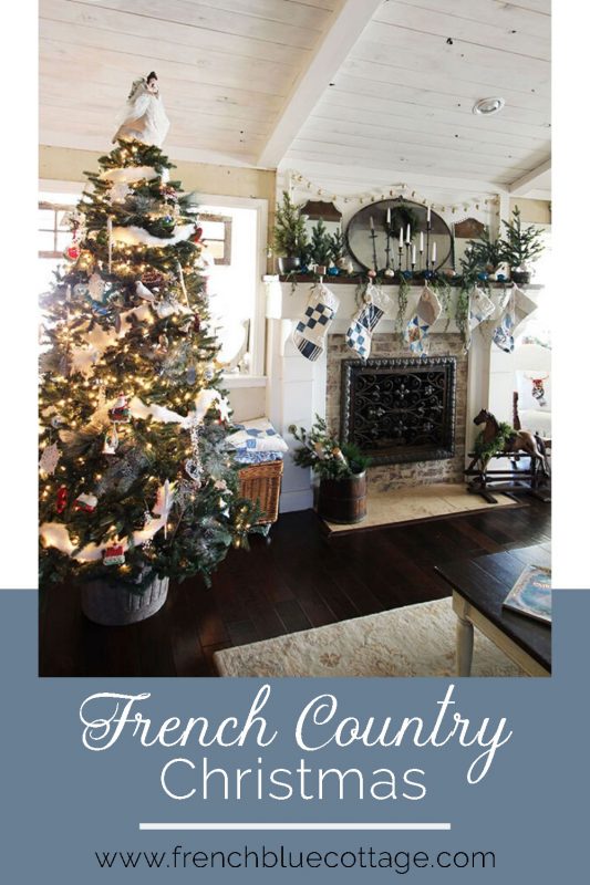 Woodland Glam Christmas Living Room • French Blue Cottage