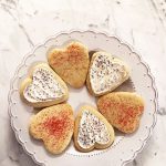 plate of Valentine's Day heart sugar cookies