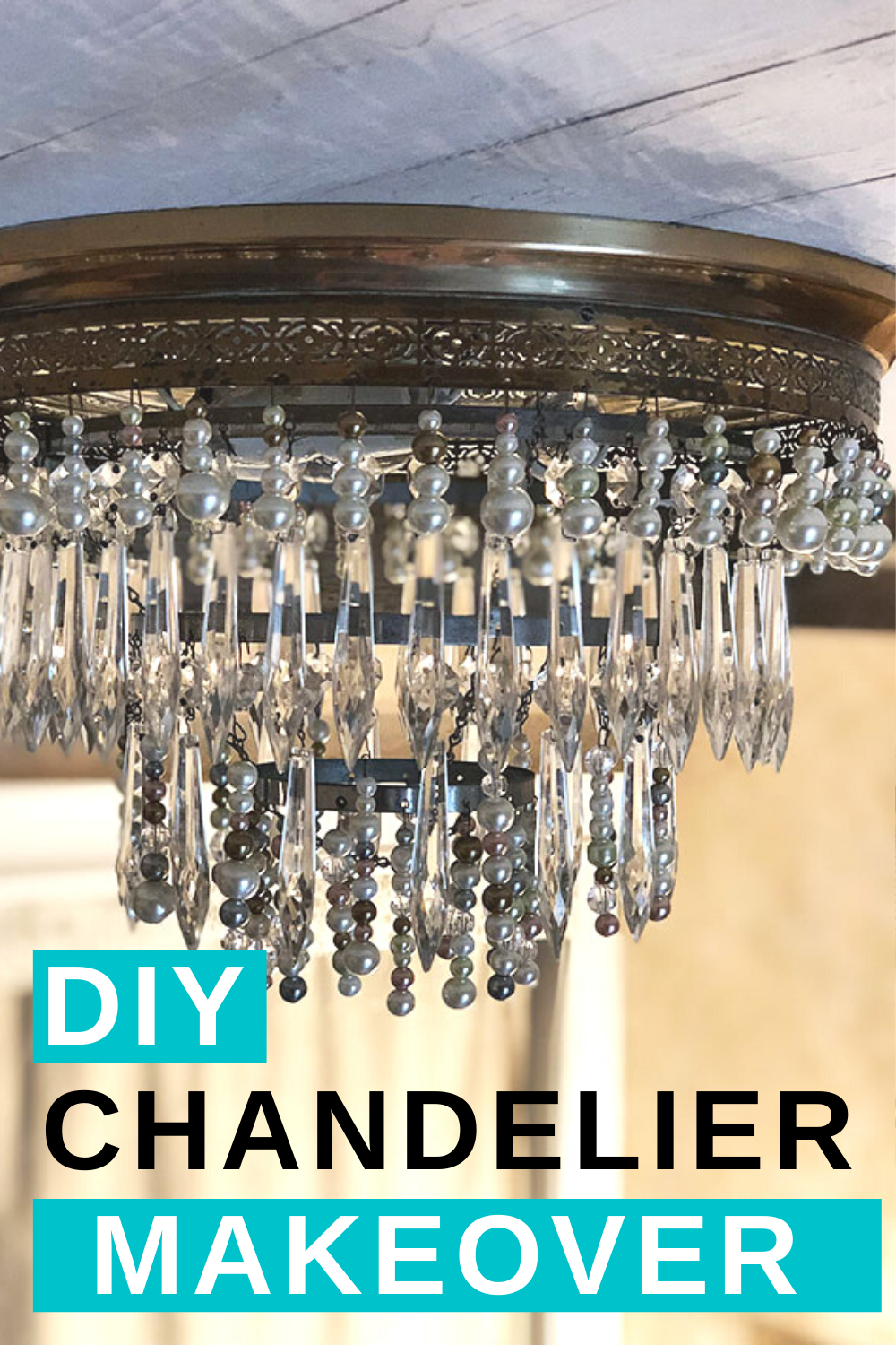 How to Make a Reverse Decoupaged Chandelier Crystal Pendant - Color Me  Thrifty