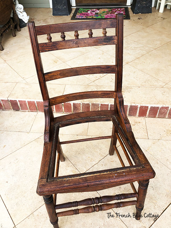 old chair with hemp oil