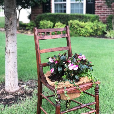 Trash to Treasure: the Easiest DIY Chair Planter
