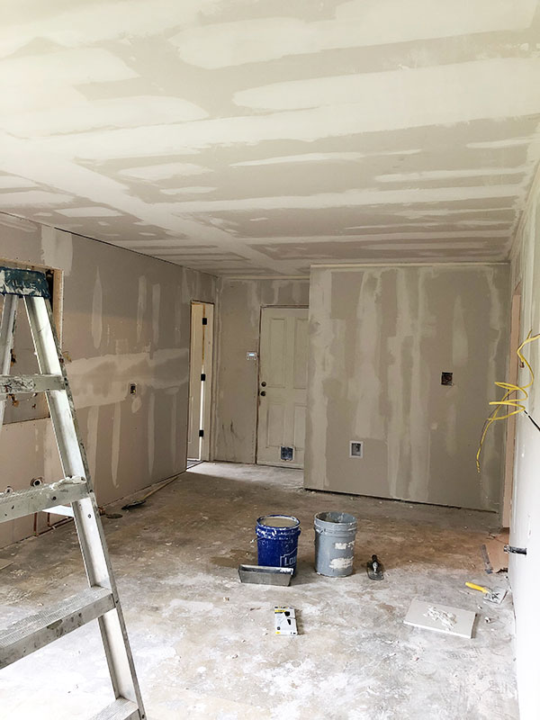 new drywall kitchen