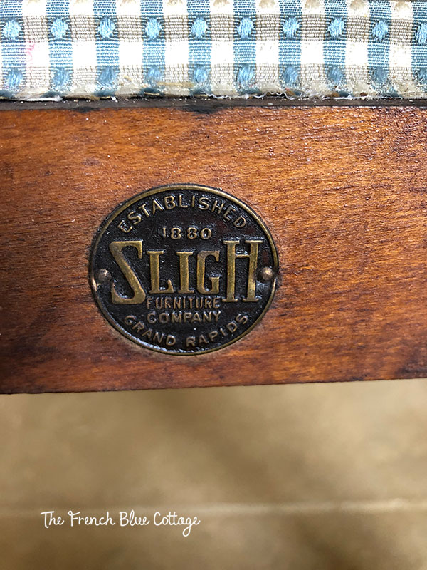 sligh furniture tag