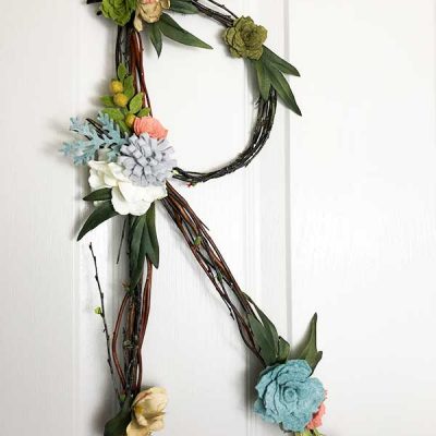 How to Make a Twig and Felt Flower Letter