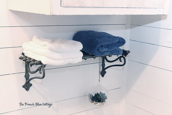 brass train rack towel shelf