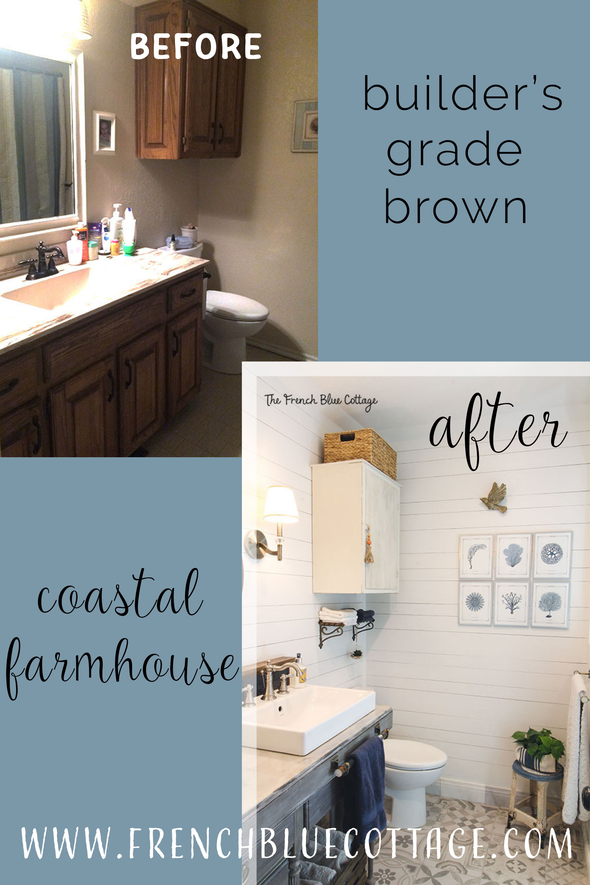 coastal farmhouse bathroom before and after