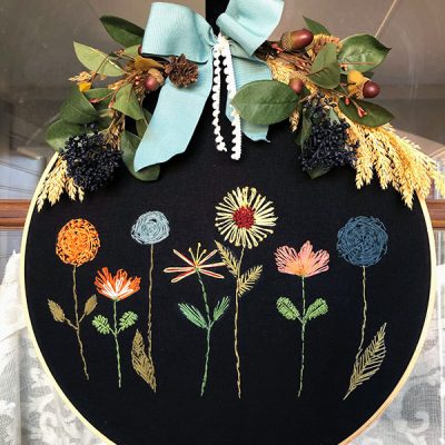 Embroidery Hoop Wreath for Fall