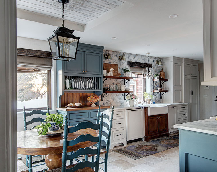 French Country Kitchen Reveal, White Country Kitchen Shelves