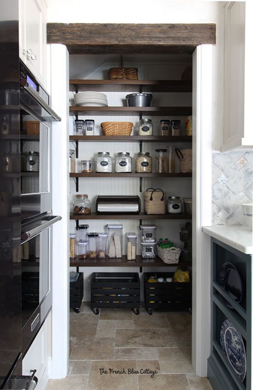 a pantry build under the stairs