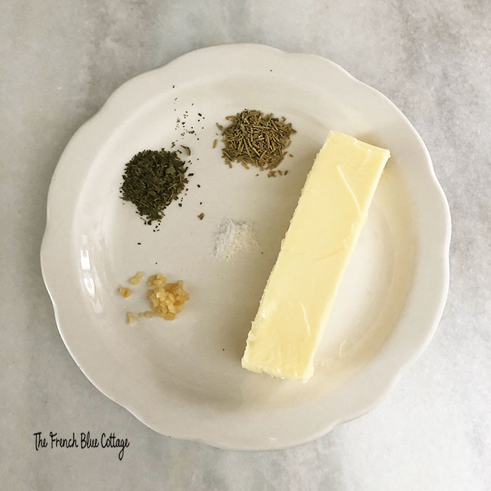 ingredients for herb butter