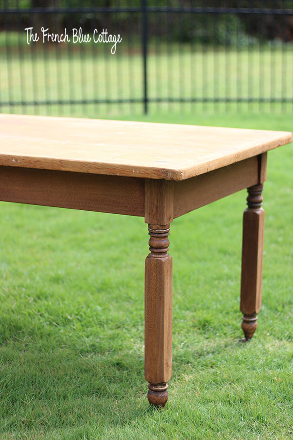Refinishing a Pine Table and a Sewing Basket – One Room Challenge {week 3}