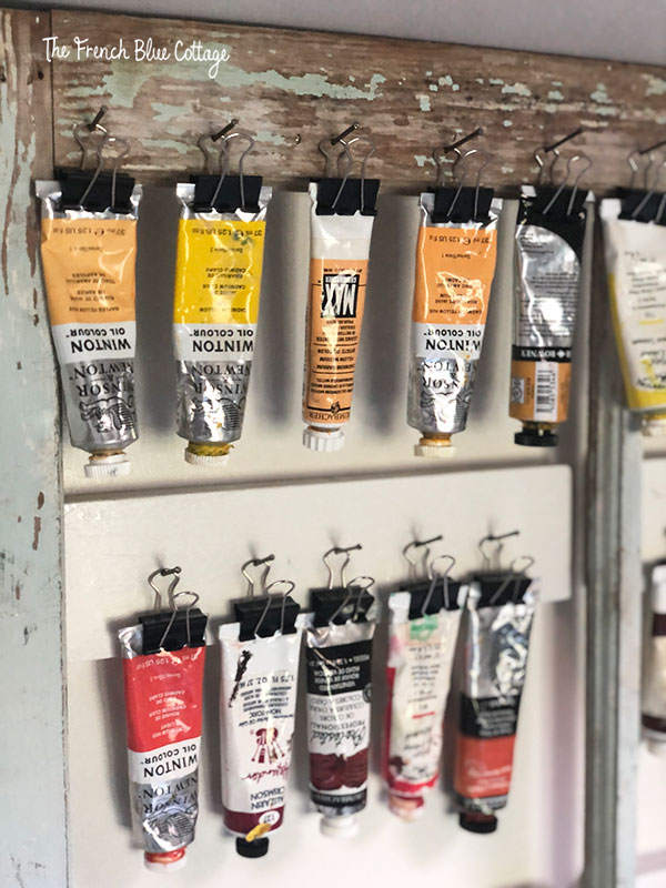 storing and displaying oil paint tubes