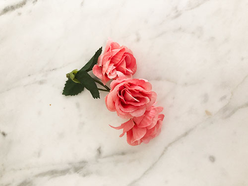 cheap, small pink silk roses